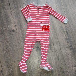 Carter's Firetruck Baby Boy Footie PJs Size 18 mths